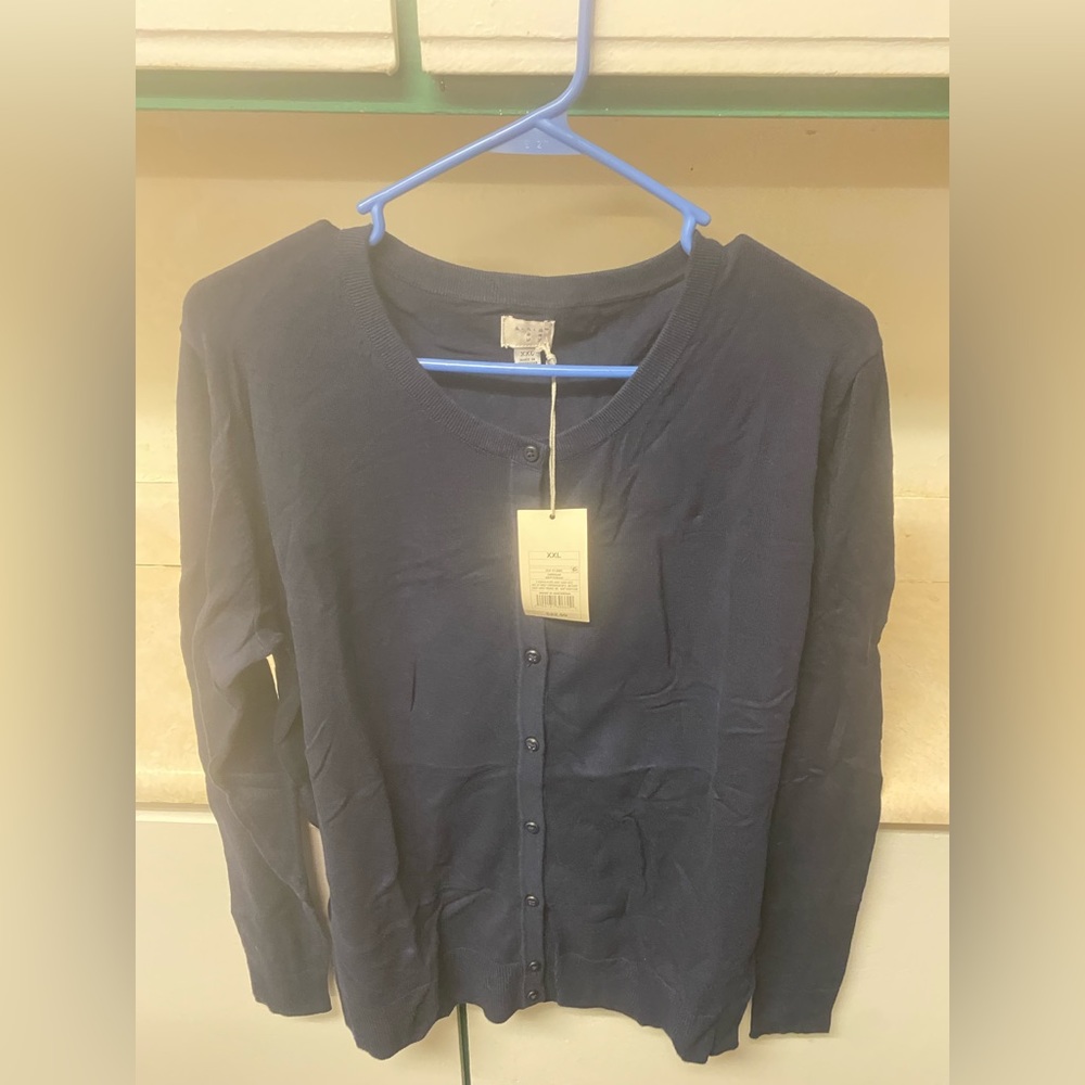 A.n.d ea wy navy cardigan Sz XXL NWT